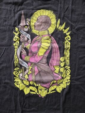 Wakanda Forever Graphic Tee - Pink & Neon Yellow Design